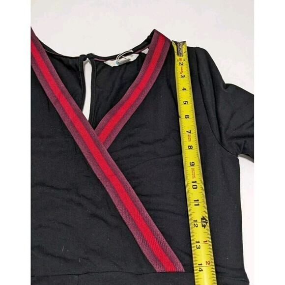 Boden Womens Isla Jersey Knit Wrap Jumpsuit US 6 R Black Wide Leg No Belt Flowy - Picture 4 of 14